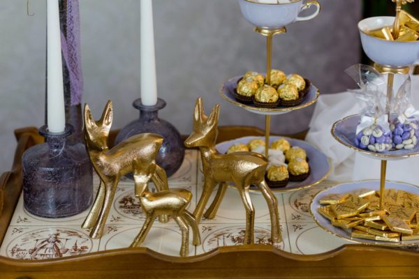 Teewagen Tischdekoration Hochzeit